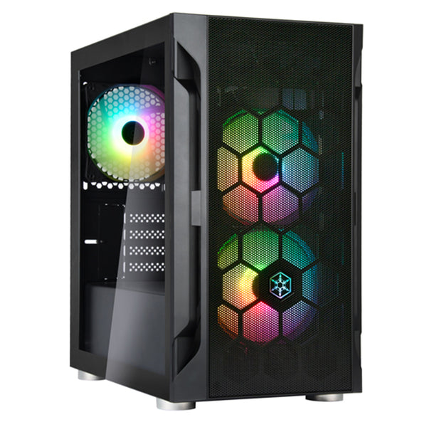 SilverStone Fara H1M PRO mATX Case - Glass Window + ARGB Fans