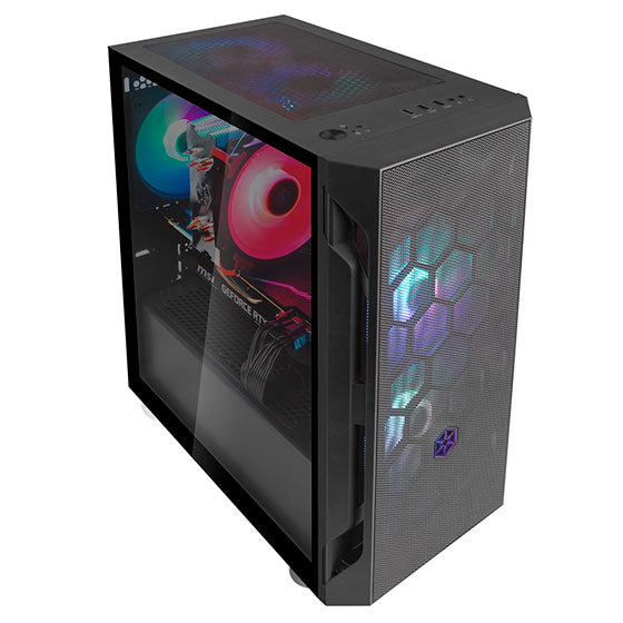 SilverStone Fara H1M PRO mATX Case - Glass Window + ARGB Fans