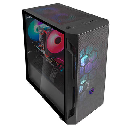 SilverStone Fara H1M PRO mATX Case - Glass Window + ARGB Fans