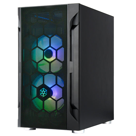 SilverStone Fara H1M PRO mATX Case - Glass Window + ARGB Fans
