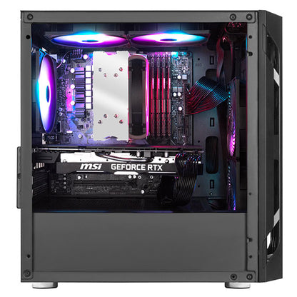 SilverStone Fara H1M PRO mATX Case - Glass Window + ARGB Fans