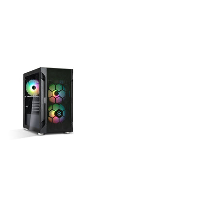 SilverStone Fara H1M PRO mATX Case - Glass Window + ARGB Fans