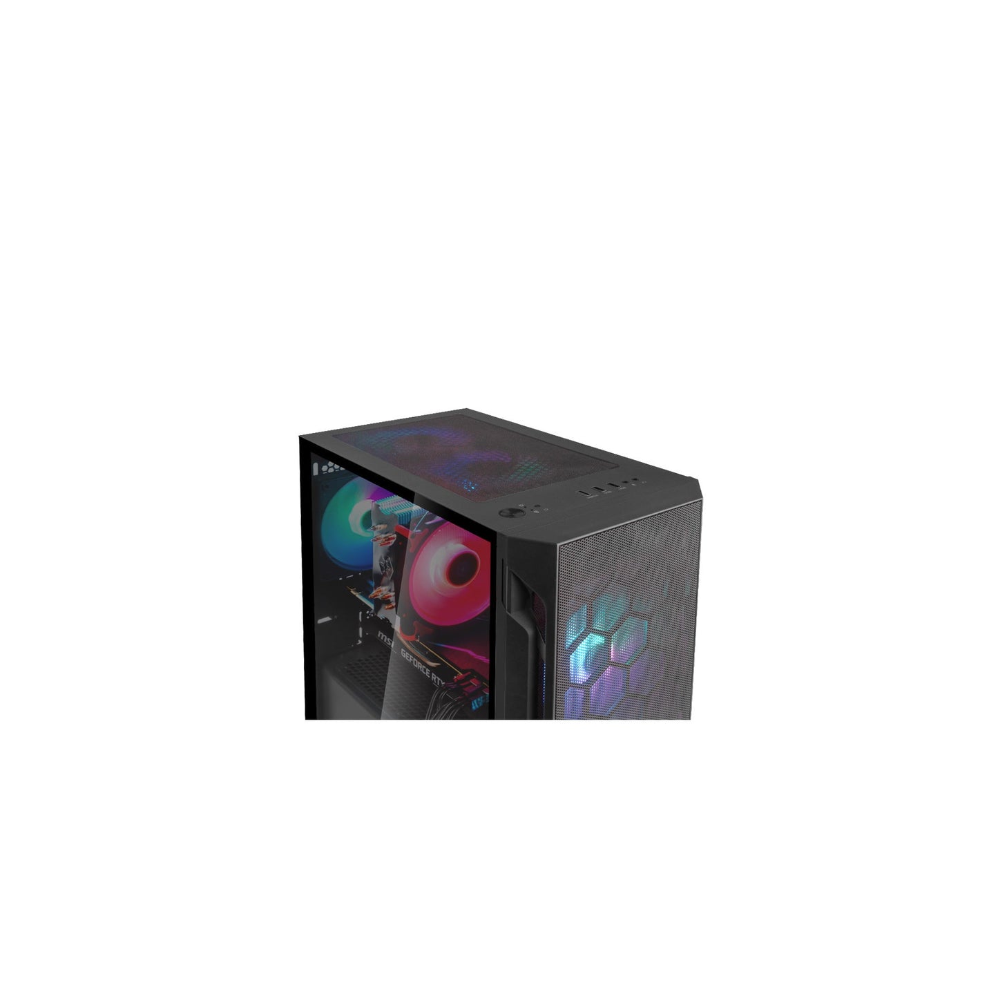 SilverStone Fara H1M PRO mATX Case - Glass Window + ARGB Fans