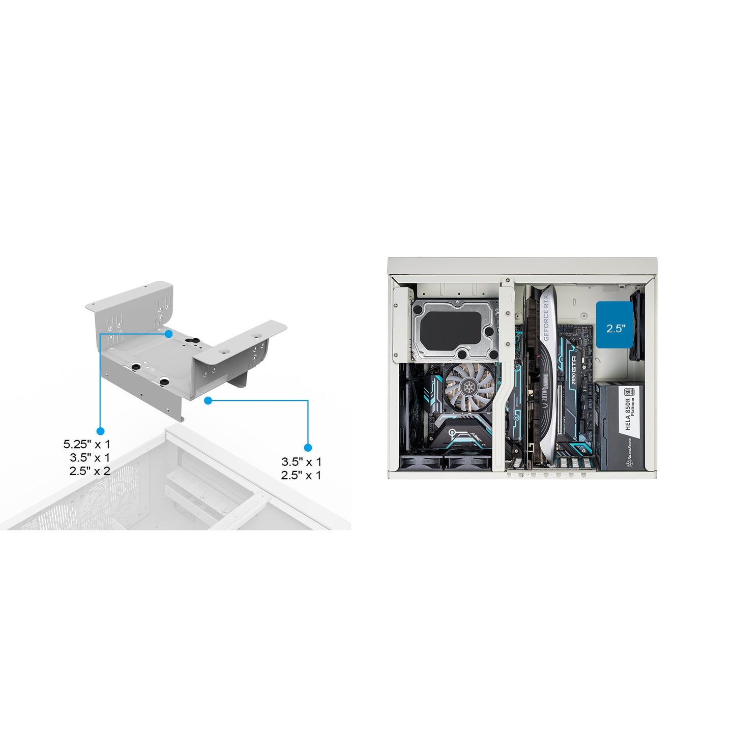 SilverStone FLP01W Retro-inspired HTPC ATX Case (White)