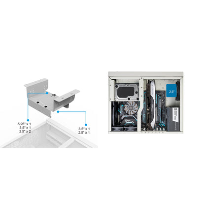 SilverStone FLP01W Retro-inspired HTPC ATX Case (White)