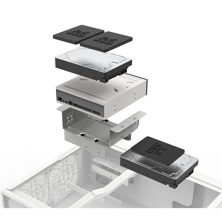 SilverStone FLP01W Retro-inspired HTPC ATX Case (White)