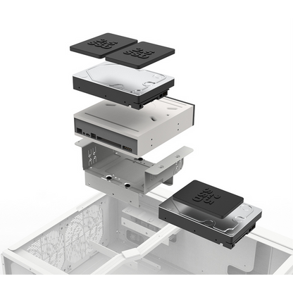 SilverStone FLP01W Retro-inspired HTPC ATX Case (White)