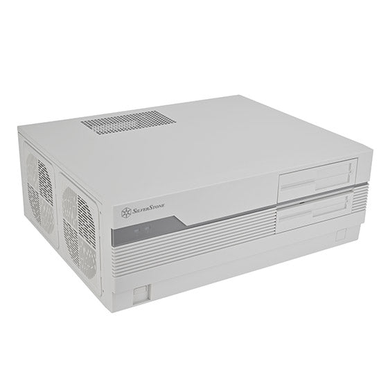SilverStone FLP01W Retro-inspired HTPC ATX Case (White)