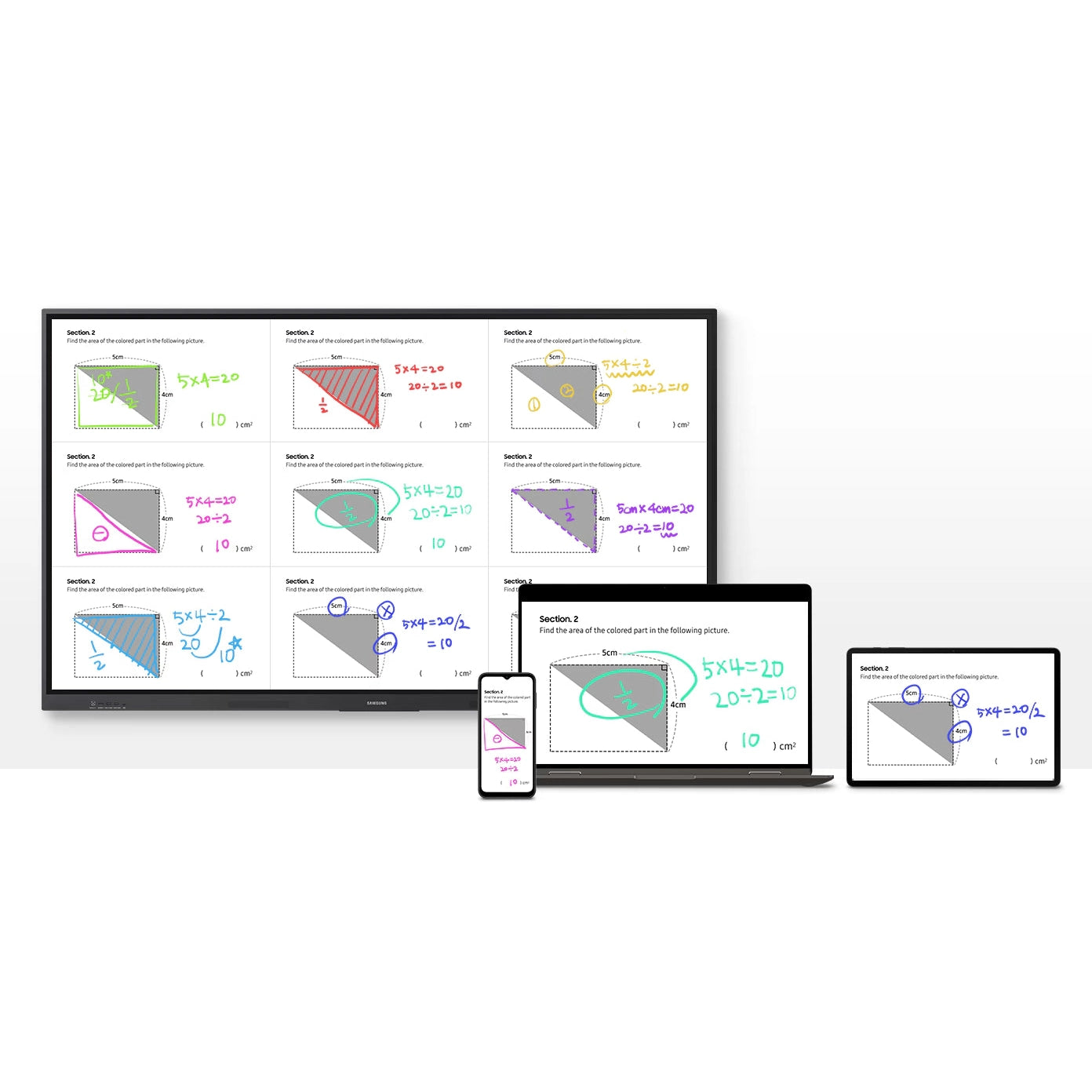 Samsung 65" WAF Series 4K Interactive eBoard Smart Touch Display Touchscreen Panel with Android 14 and EDLA Certification