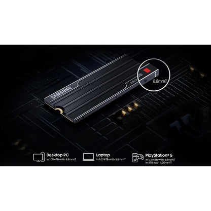 Samsung 9100 PRO 1TB with Heatsink M.2 2280 PCIe NVMe Gen5 Internal SSD PS5 Compatible