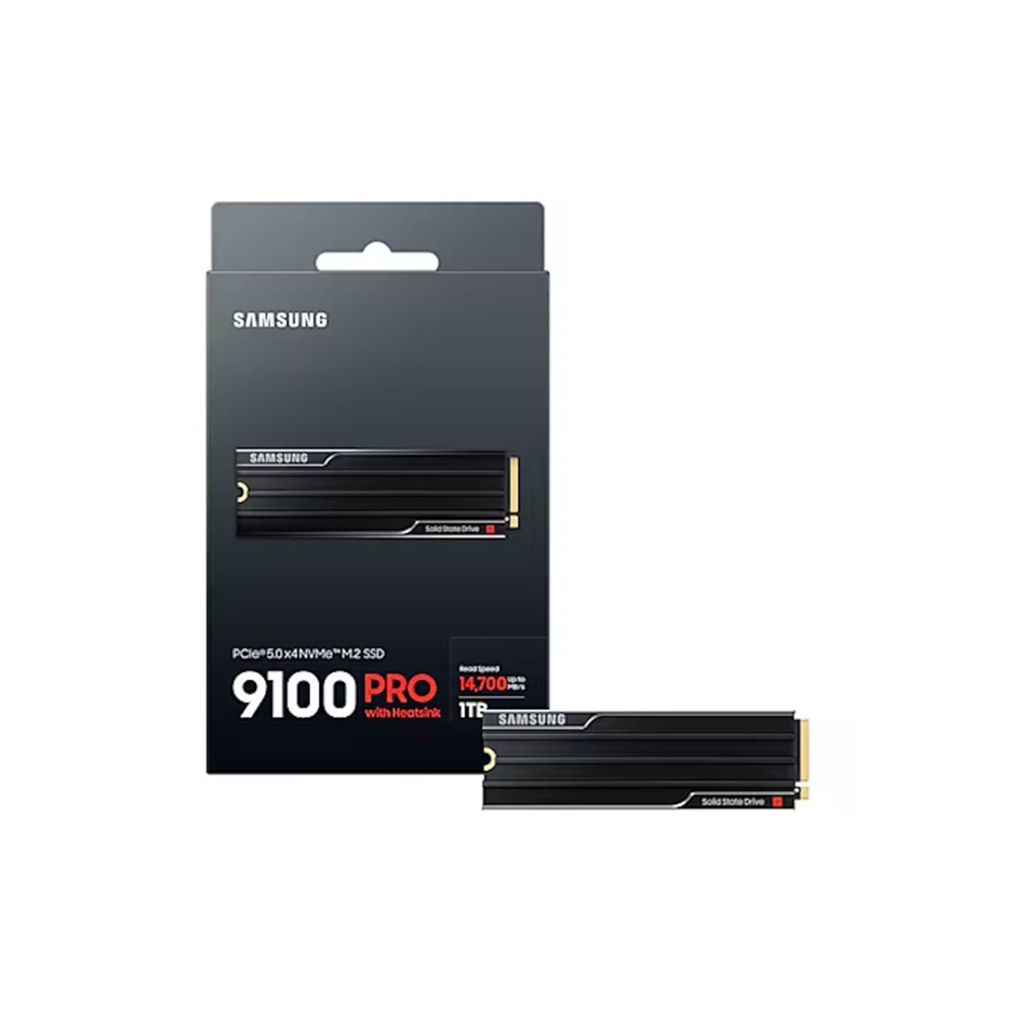 Samsung 9100 PRO 1TB with Heatsink M.2 2280 PCIe NVMe Gen5 Internal SSD PS5 Compatible