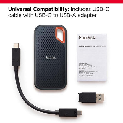 SanDisk Extreme Portable 1TB SSD SDSSDE61 USB 3.2 Gen 2 (5 Years Warranty)