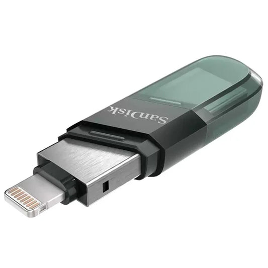 SanDisk iXpand USB & Lightning Dual Flash Drive Flip SDIX90N 256GB Sea Green/Black