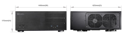 SilverStone GD08 Grandia ATX HTPC STT-GD08B Desktop Case Computer Chassis (Black)