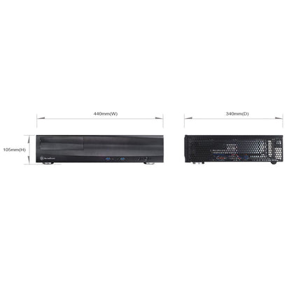 SilverStone Milo ML03B mATX HTPC Low Profile Case Black