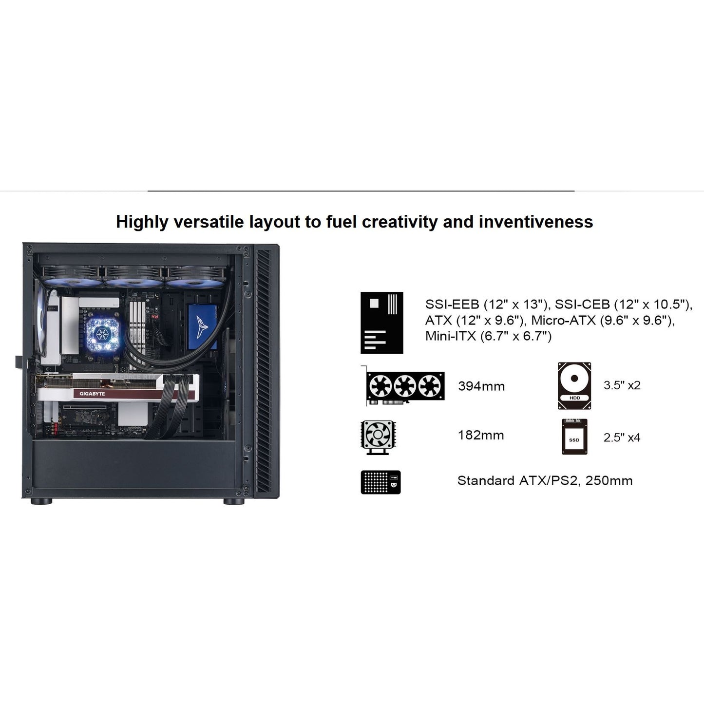 SilverStone SEQ1B SETA Q1 ATX Black Silent Mid-Tower Case Black