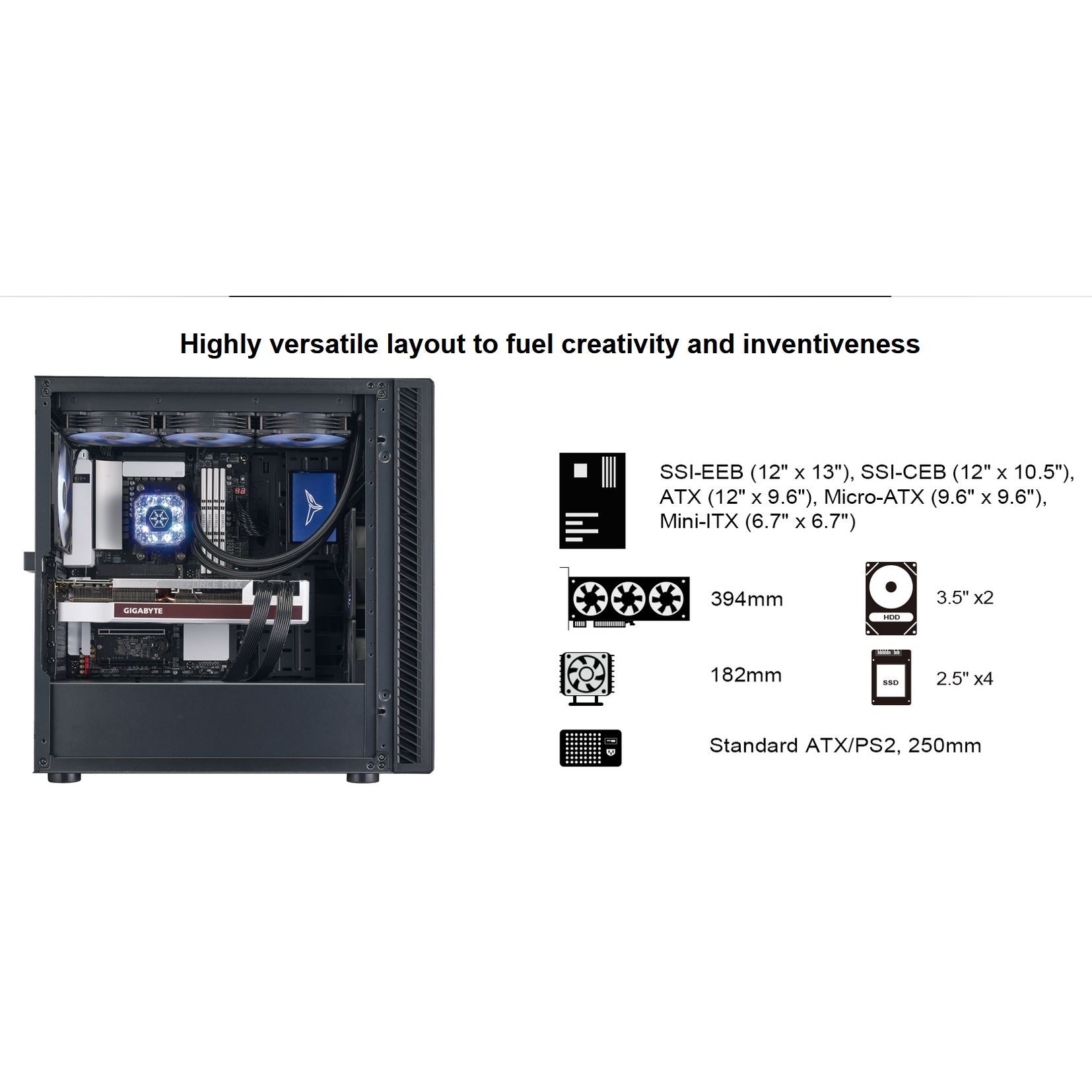 SilverStone SEQ1B SETA Q1 ATX Black Silent Mid-Tower Case Black