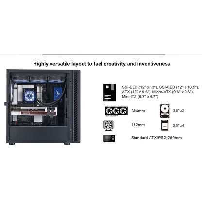 SilverStone SEQ1B SETA Q1 ATX Black Silent Mid-Tower Case Black