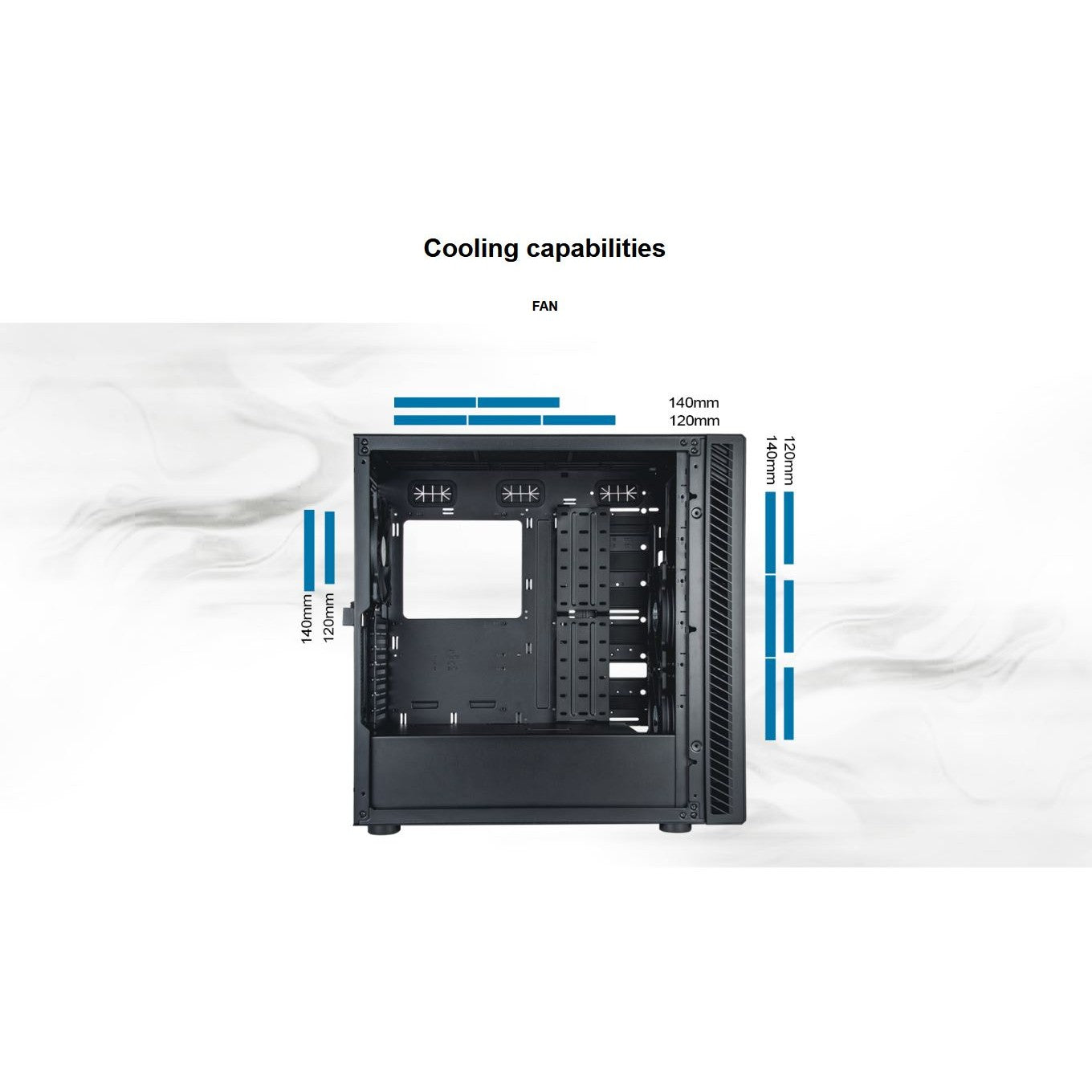 SilverStone SEQ1B SETA Q1 ATX Black Silent Mid-Tower Case Black
