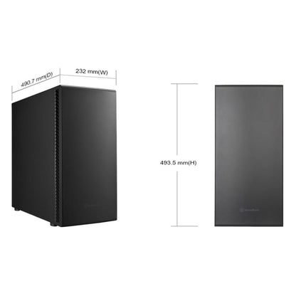 SilverStone SEQ1B SETA Q1 ATX Black Silent Mid-Tower Case Black