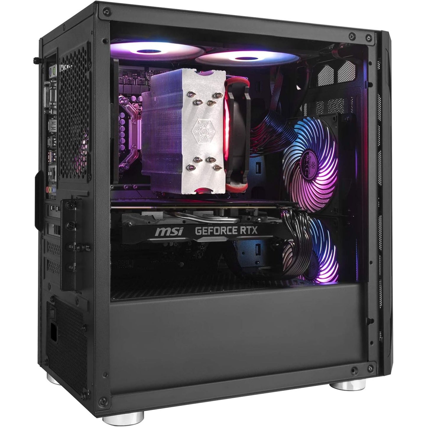SilverStone Fara H1M mATX Gaming PC Case SST-FAH1MB-G - Tempered Glass Black