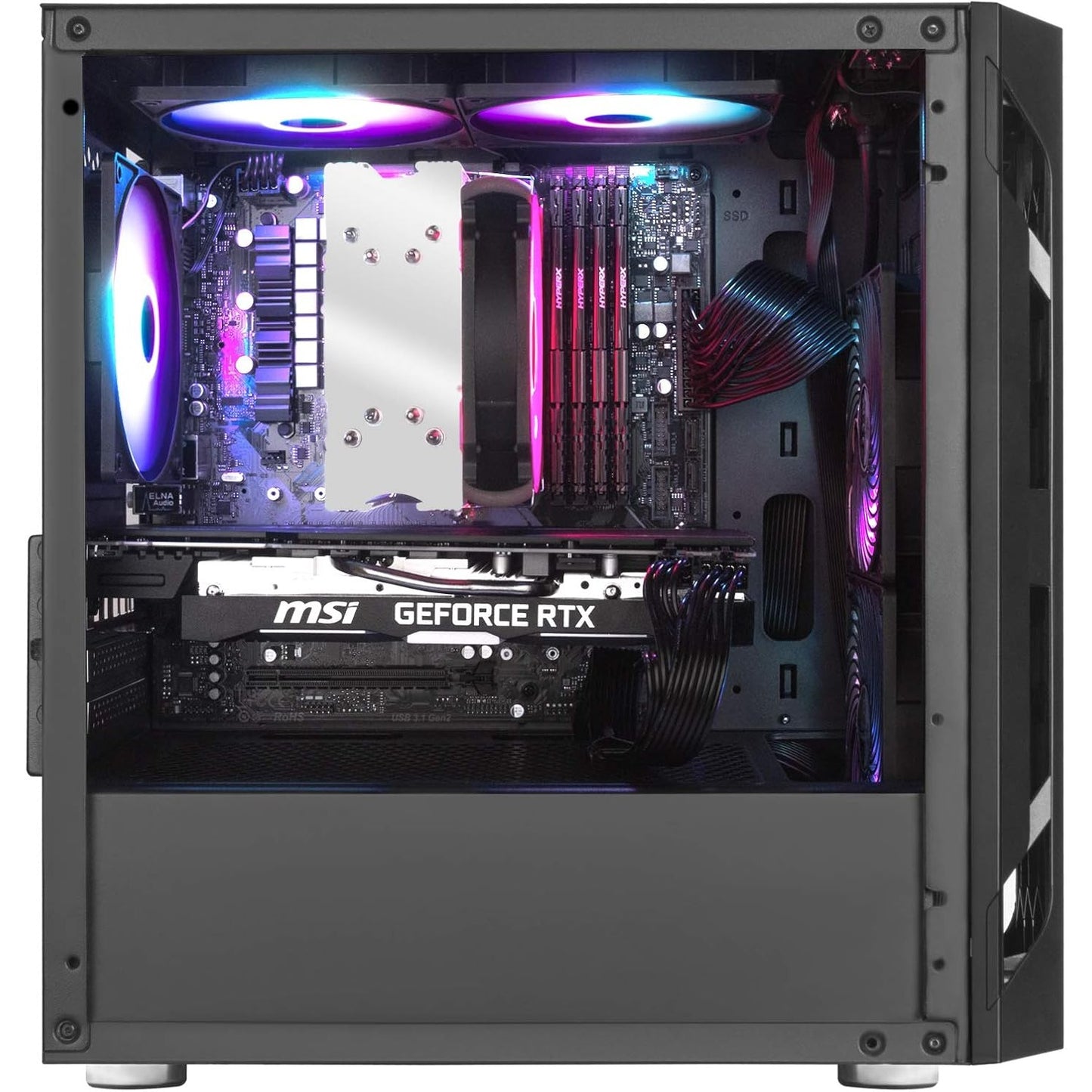 SilverStone Fara H1M mATX Gaming PC Case SST-FAH1MB-G - Tempered Glass Black