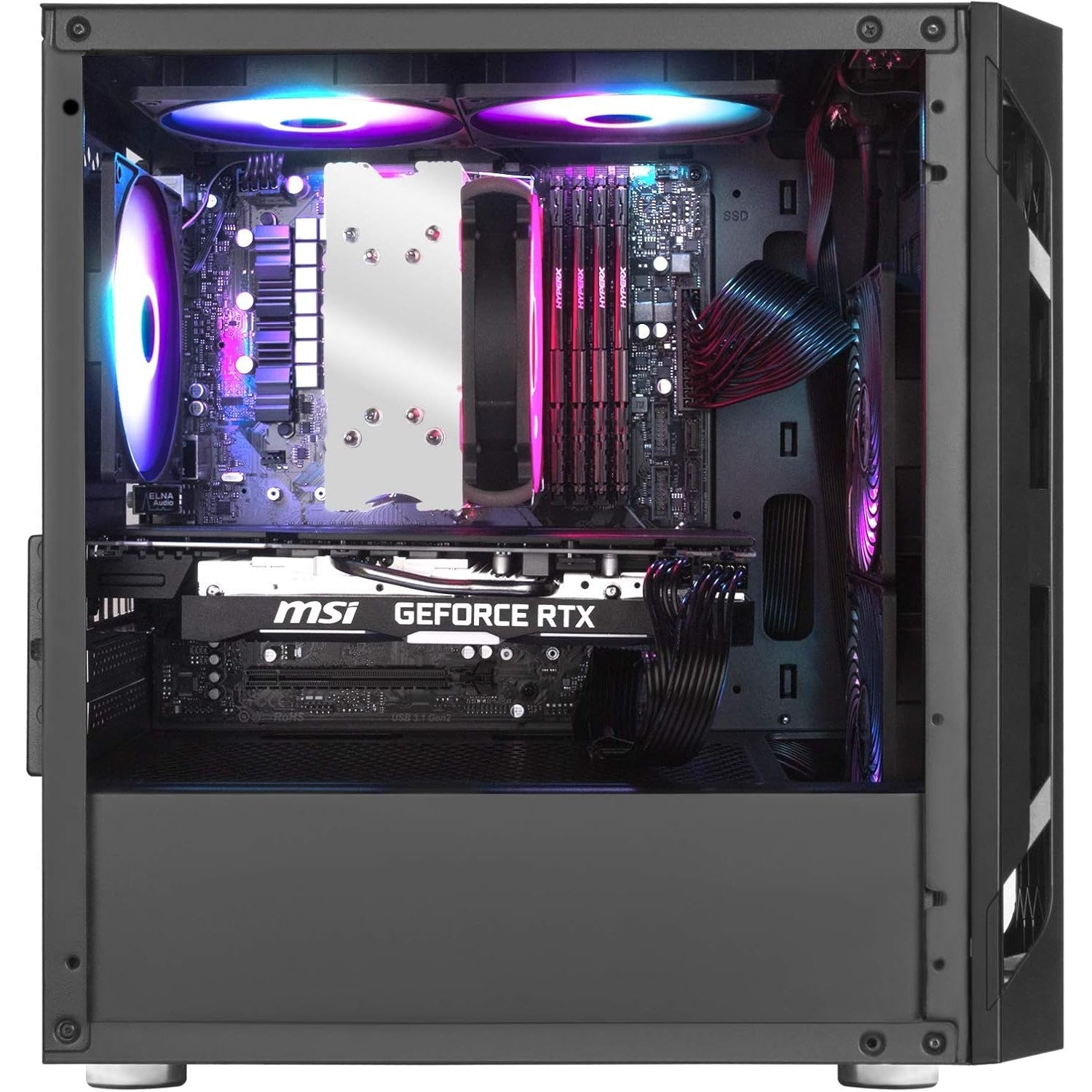 SilverStone Fara H1M mATX Gaming PC Case SST-FAH1MB-G - Tempered Glass Black