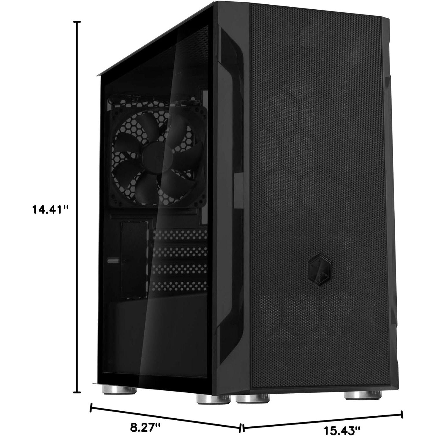 SilverStone Fara H1M mATX Gaming PC Case SST-FAH1MB-G - Tempered Glass Black
