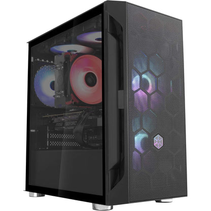 SilverStone Fara H1M mATX Gaming PC Case SST-FAH1MB-G - Tempered Glass Black
