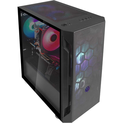 SilverStone Fara H1M mATX Gaming PC Case SST-FAH1MB-G - Tempered Glass Black