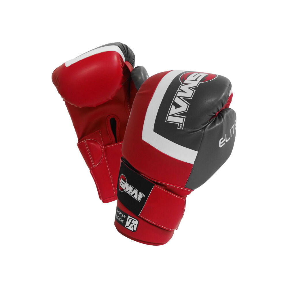 Smai Elite Pro Boxing Gloves Red/Black/White - Combat Sports Glove