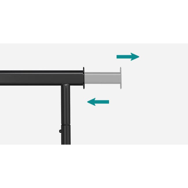 Songmics Heavy-Duty Metal Garment Rack Clothes Clothing Steel Rack with Wheels (Silver)