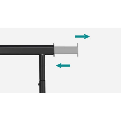 Songmics Heavy-Duty Metal Garment Rack Clothes Clothing Steel Rack with Wheels (Silver)