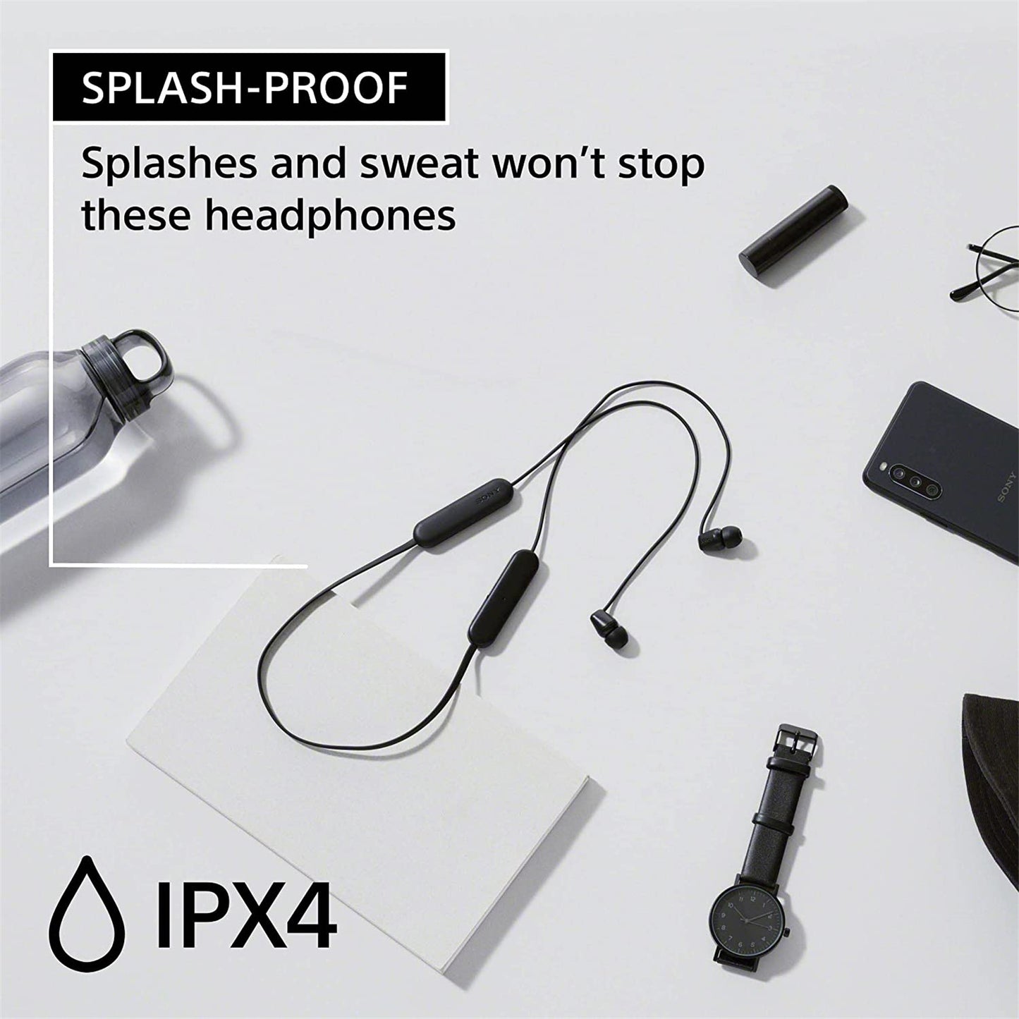 Sony WI-C100B Wireless In-Ear Headphones (Black)