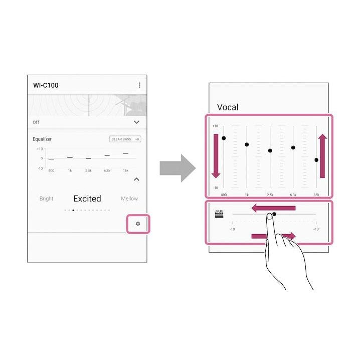 Sony WI-C100B Wireless In-Ear Headphones (Black)