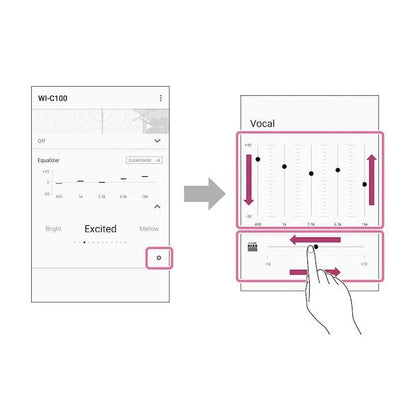Sony WI-C100B Wireless In-Ear Headphones (Black)