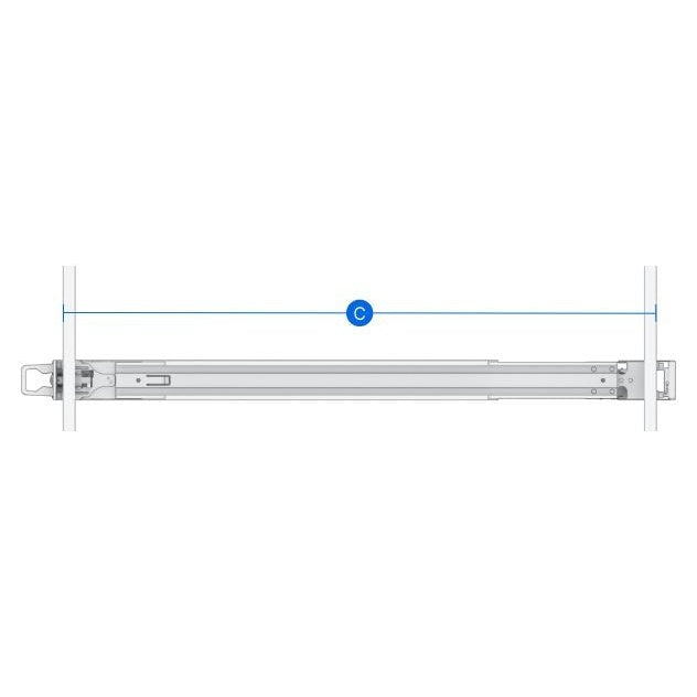 Synology 1U Rail Kit Sliding Rack Mounting RKS-01 for FlashStation FS2500