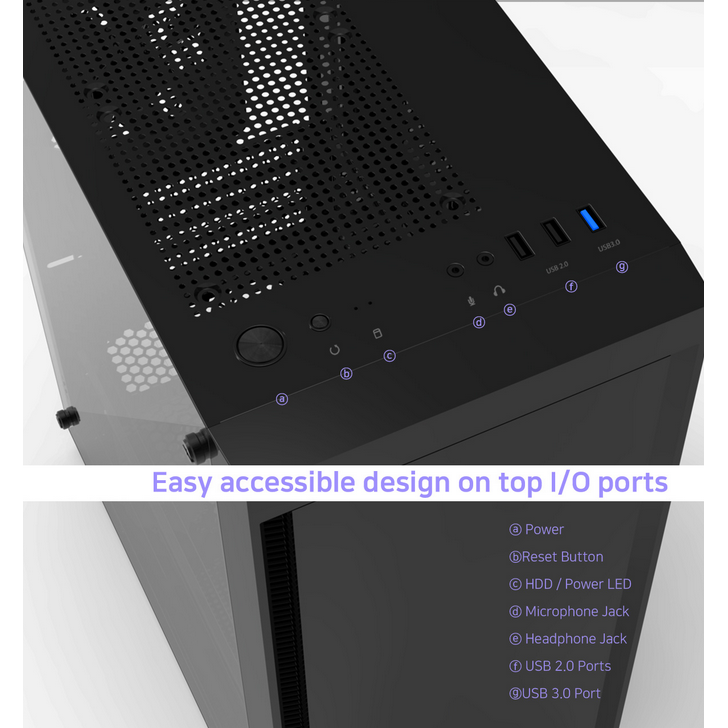 Zalman T3 Plus mATX Mini Tower PC Case with Tempered Glass Side Panel (Black)
