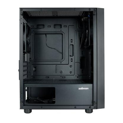 Zalman T3 Plus mATX Mini Tower PC Case with Tempered Glass Side Panel (Black)