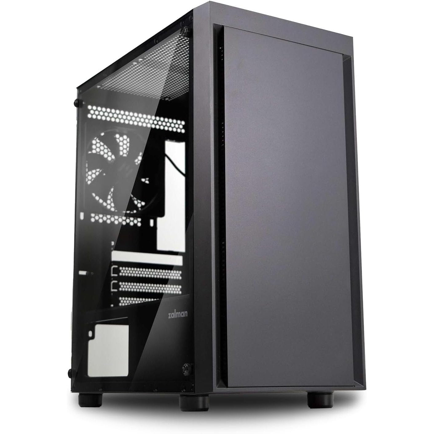 Zalman T3 Plus mATX Mini Tower PC Case with Tempered Glass Side Panel (Black)