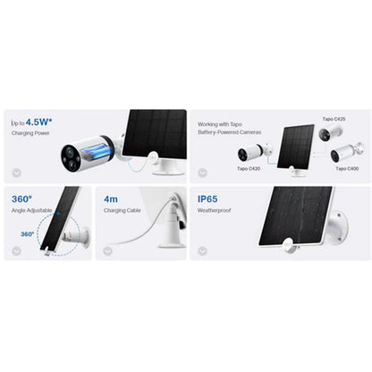 TP-Link Tapo A200 Solar Panel for Tapo C400 C420 C425 Battery-Powered Cameras