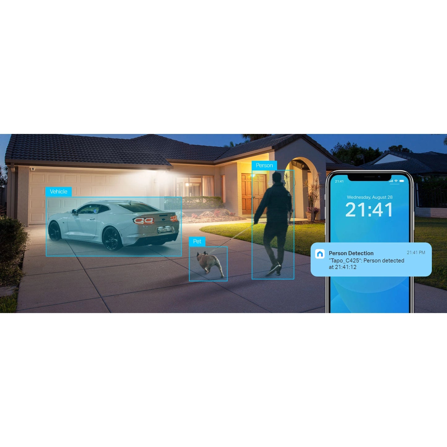 TP-Link Tapo C425 2K+/4MP Outdoor Wi-Fi Home Security Camera with Spotlights (4 Pack)