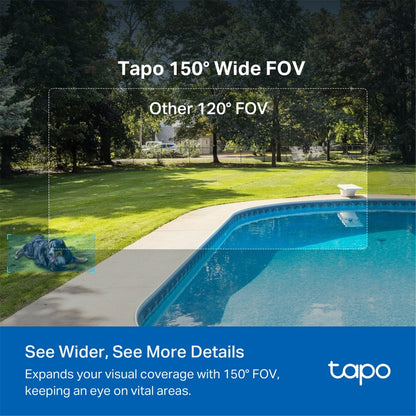 TP-Link Tapo C425 2K+/4MP Outdoor Wi-Fi Home Security Camera with Spotlights & Solar Kit