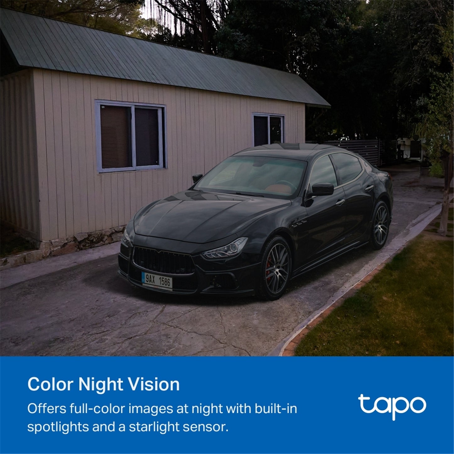 TP-Link Tapo C425 2K+/4MP Outdoor Wi-Fi Home Security Camera with Spotlights & Solar Kit