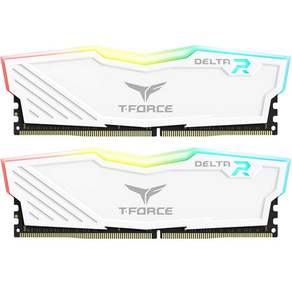 TeamGroup T-Force Delta RGB 16GB DDR4 Memory Module Desktop RAM Kit (White)