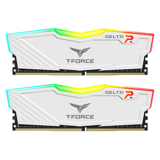 TeamGroup T-Force Delta RGB 16GB DDR4 Memory Module Desktop RAM Kit (White)
