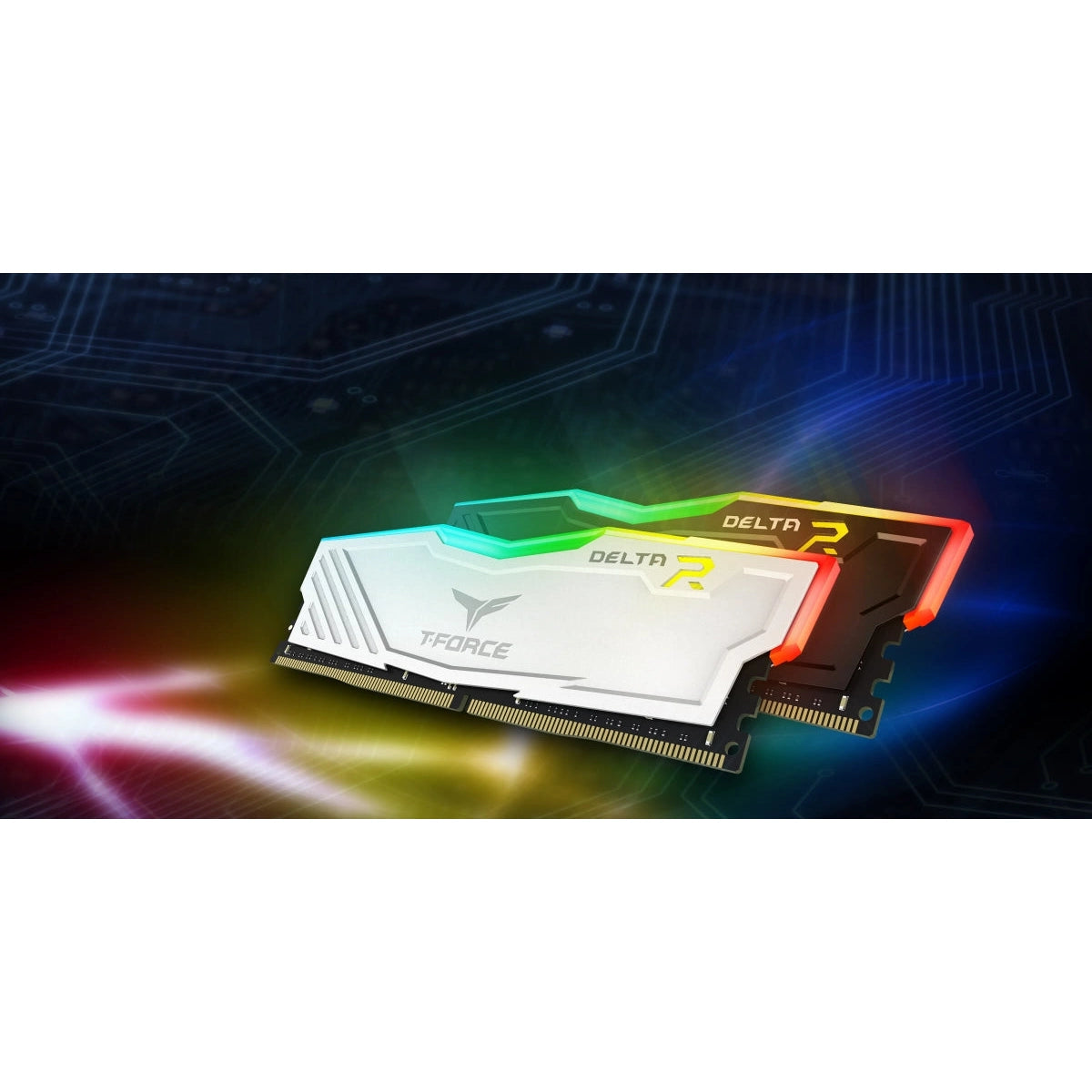 TeamGroup T-Force Delta RGB 16GB DDR4 Memory Module Desktop RAM Kit (White)