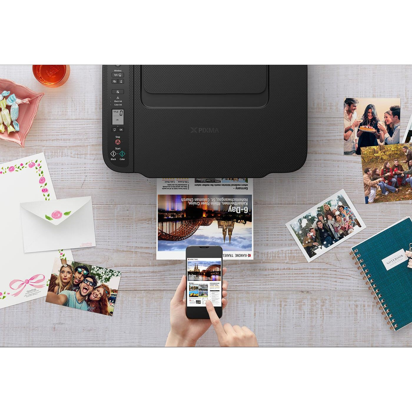 Canon PIXMA TS3460 Home Wireless Inkjet MFC Multifunction Printer TS3460BK (Black)