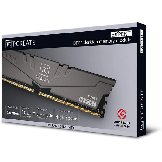 Team T-Create Expert OC10L 32GB (2x16GB) 3200Mhz DDR4 CL16 - Desktop RAM Kit - Memory Module