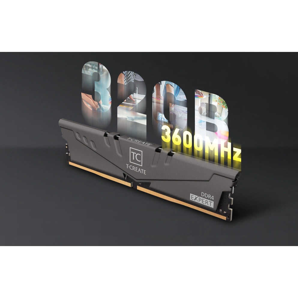 Team T-Create Expert OC10L 32GB (2x16GB) 3200Mhz DDR4 CL16 - Desktop RAM Kit - Memory Module